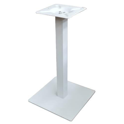 Gruppo Maruccia - Base pour Table Bar et Bistro en Fonte - Pied Central Plat à Plaque - Support pour Table (Blanc)