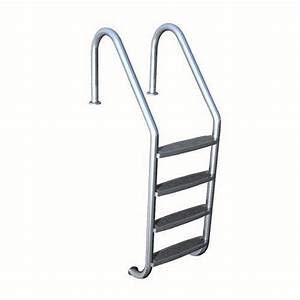 WATERTECH SYSTEMS Swimming Pool Ladder for In Ground Pools Heavy Duty 4-Step Stainless Steel Pool Step Ladder with Easy Mount Legs