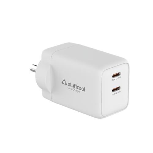 Image of Stuffcool Numen 45 Pro Dual Type-C GaN Charger with 45W PD PPS Fast Charging, Supports Samsung Super Fast Charging 2.0 & AVS, Compatible with MacBook Air, iPhone, Samsung & Pixel, Made in India