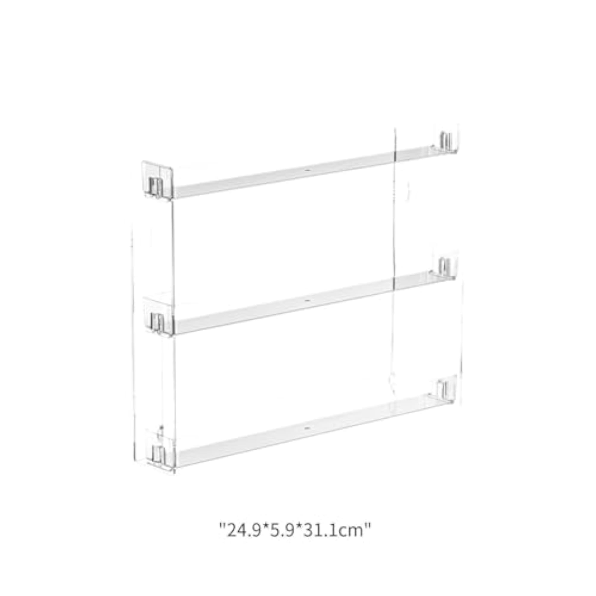 3 Layers Wall Mount Makeup Organizer