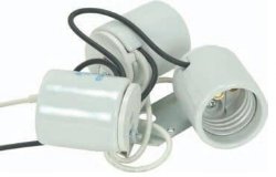 Satco 80-1082 3-Light Porcelain Socket with 1/8 IP Slip Hole with