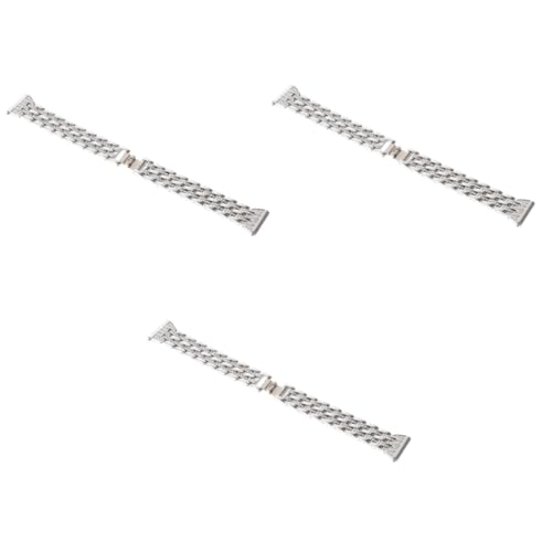 Bracelet montres brillant de remplacement en paillettes et métal délicat avec charmes