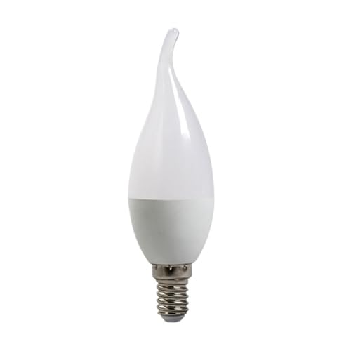 Bombilla de vela LED E14 2W con cubierta blanca 1fortunate de luz cálida para lámparas pack de 10