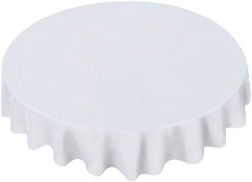 Mantel redondo de poliéster blanco puro, lavable, resistente a las arrugas, para el hogar, cocina, comedor, picnic, campamento, fiesta, vacaciones,