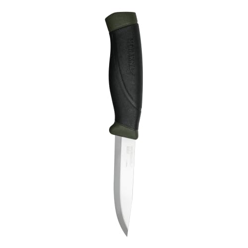 Morakniv Companion Heavy-Duty Carbon Steel Fixed-Blade Knife with Sheath, 4.1 Inch