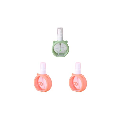 QOOEEDDS 3 X (Multi) Conteneur d'huile essentielle de brume de pompe d'atomiseur de jet de bouteille vide de voyage de 55ML