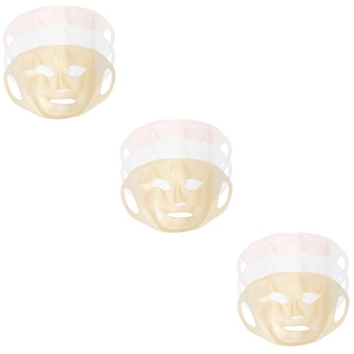 BESTYASH 3 Set Maschera Silicone Riutilizzabile Trasparente Per Trattamenti Bellezza Casa Maschere Idratanti E Antirughe 3 Pezzi * 3