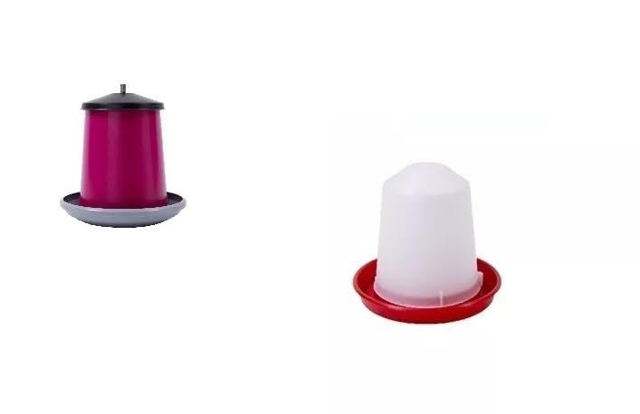 MANGIATOIA IN PLASTICA PER PULCINI E VOLATILI MOD.KG 5 E ABBEVERATOIO IN PLASTICA PER PULCINI, POLLI E GALLINE MOD. LT 10 -MADE IN ITALY-