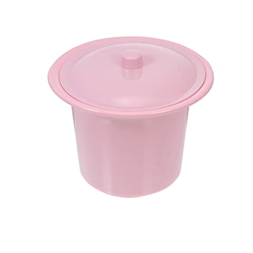 BEBEMOKO 1個 用トイレ こぼれ防止小便器ボトル ベッドサイド便器バケツ トイレのビデ 便座カバー トイレトレーニングシート 尿 の便器 老人便器バケットポット プラスチック ピンク