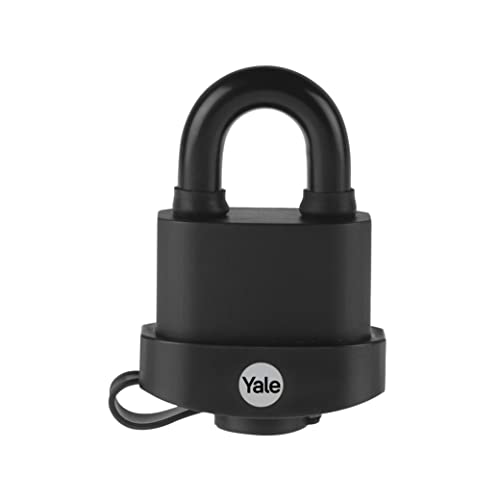 Yale 2-1/16" Wide high Security Weatherproof Laminated Padlock with 15/16" Shackle and 3 keyed Alike Keys for Outdoor gate, Fence, and Storage