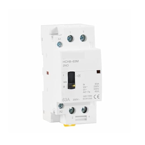 Contacteur modulaire Rail Din HCH8-25M interrupteur commande manuel 4NO