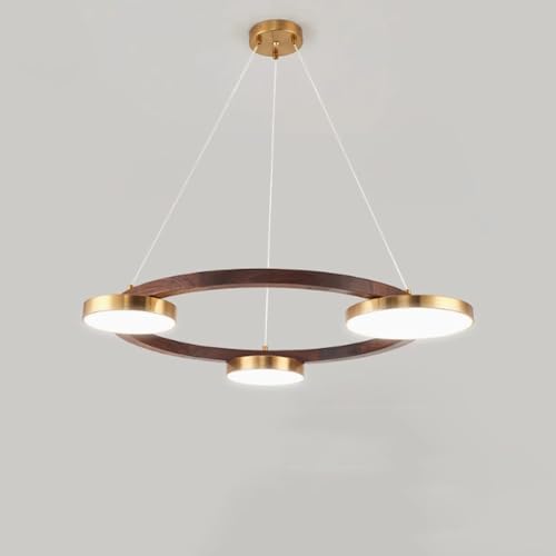 Nowoczesna skandynawska mahoń lampa wisząca: prosta lampa wisząca do jadalni, salonu, przedpokoju, biura, willi, klubu, duży kreatywny żyrandol do recepcji i wyspy