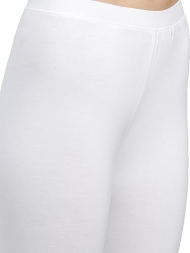Image of ZAYANQA Combo of 2 Slim Fit Women /Girls Solid Stretchable Cotton Ankle Length Leggings with Ultrasoft Wide Elastic Waistband |Comfortable |Fashionwear|