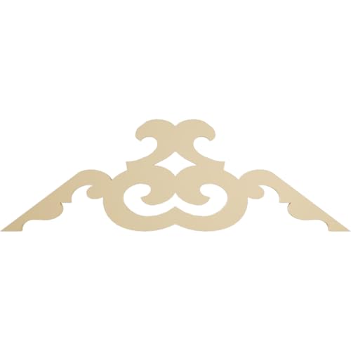 60"W x 22 1/2"H x 1 1/2"P (9/12) Pitch Benson Signature Urethane Gable Pediment, Primed Tan