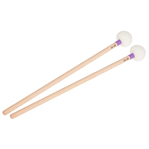Baquetas para bombo Abaodam, 2 piezas, punta de fieltro, mango de madera, sonido uniforme y suave miniatura 6