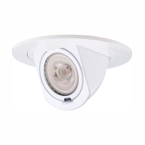 Elco EL1497W 4 Inch Low Voltage Sloped Adjustable Pull Down,White cover