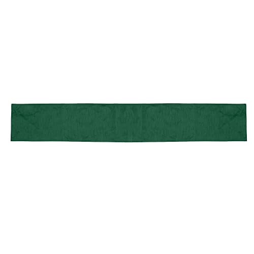 Image of E-EZRA Premium Raw Silk Table Runner for Centre Table / Coffee Table / 4 Seater / 6 Seater Dining Table (72 Inch, Green)