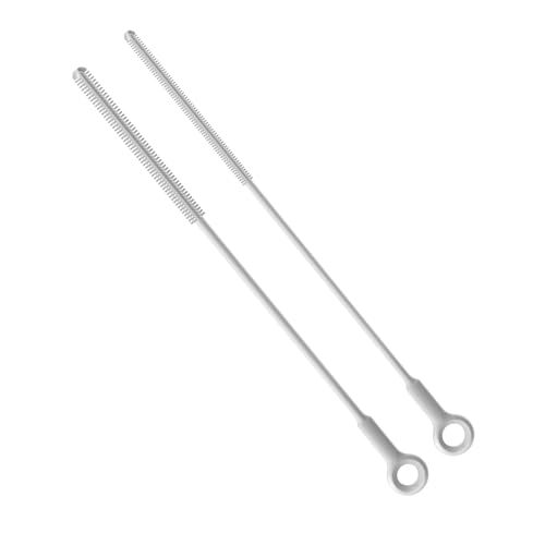Reusable Silicone Straw Cleaner Brush Set, 2-Pack Extra Long Straw Cleaning Brush for Metal/Glass/Water Bottle/Drinking Straws, Flexible&Bendable Design, Dishwasher Safe, 6mm & 8mm Diameter