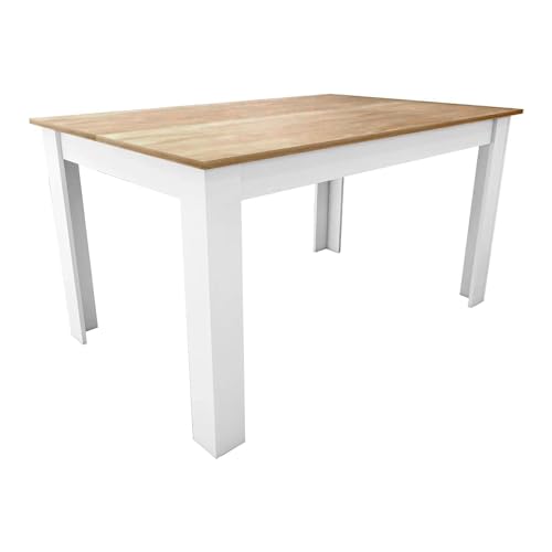 Edihome, Mesa Comedor Modelo Denver, Para Salón, Cocina, Acabado Blanco Y Cambria, Dimensiones 138 Ancho X 90 Largo X 75 Alto Blanco Madera Edihome, Mesa Comedor Modelo Denver, Para Salón, Cocina, Acabado Blanco Y Cambria, Dimensiones 138 Ancho X 90 Largo X 75 Alto Blanco Madera