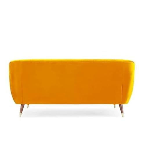 Image of 3 Seater Sofa Set with Two Cushions Perfect for Home Office Guests Living Room (Yellow, 3 Seater)