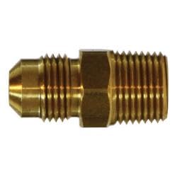 10275 Adapter, 3/4 in Male Flared x 1/2 in Male NPTF, Brass