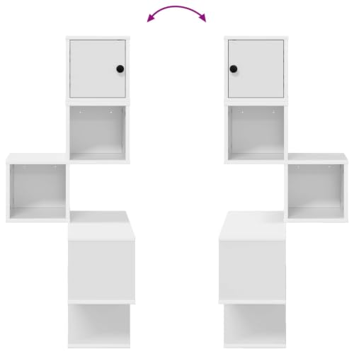 Estante de esquina de pared blanco para aprovechar rincones pequeños 5