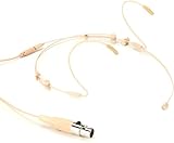 Galaxy Audio HSM4F Beige Omnidirectional Earset Headworn Microphone with Wireless Connector Cable
