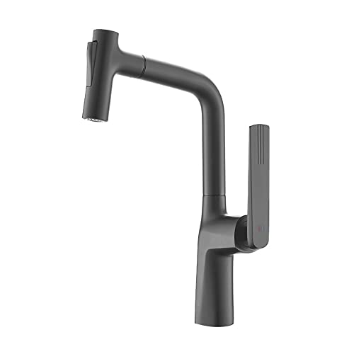 Kitchen Tap Copper Kitchen Tap with Pull-Out Spray and 360-Degree Rotation for Sink Washing Faucet (Color : 7)