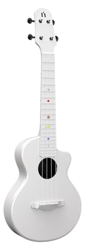 Natasha Asteroid Carbon Fiber 23-inch Ukulele, Travel Ukuleles,Integrated Casting With Carbon Fiber Composite Material, light and portable. (Pearl White)