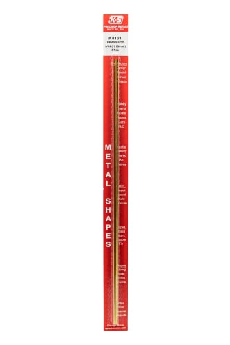 K&amp;S Precision Metals Round Brass Rod 8161 – 3/64" OD x 12" Long – DIY Crafts, Electrical, Plumbing, Jewelry, Modeling, Made in USA, 4 Rods