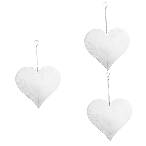 Yardwe 3 Stück Love Metall-Windspiel Musik-Dekor Wandhaken Dekorative Baby-Dekoration Stahl-Windspiele Für Den Außenbereich Metall-Windspiele Für Draußen Metall-Windglocke Schicke