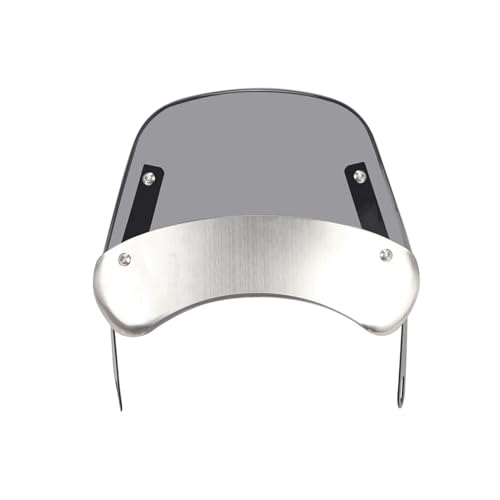 Pare-brise phare moto bulle de protection grise pour roadster et balades custom