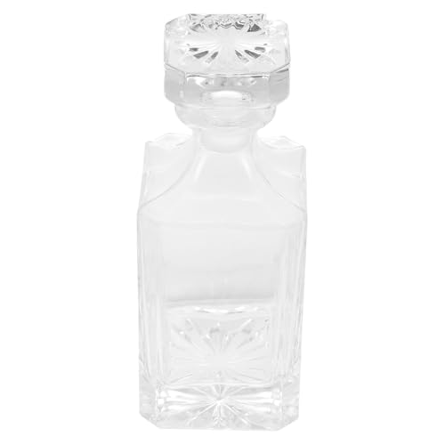 SHINEOFI Decantador de Whisky de Vidrio Diseño Mate, Licorera Decorativa para Alcohol, Botella para Licor de 750 Ml Base Antideslizante, Adecuado para Hogar y Bar