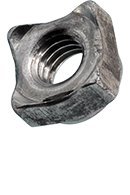 M8-1.25 Square Weld Nuts Four Weld projections, Steel (max. C 0,25%), DIN 928, (Quantity: 900), Steel (max. C 0,25%), Surface: Plain