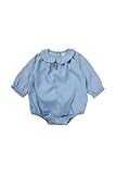 Noppies Baby Baby-Mädchen Girls Playsuit Napa Long Sleeve Kinderkleid, Brilliant Blue-P026, 74