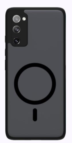 Image of Back Cover for Samsung Galaxy S20 Fe 5G, Smoke Matte PC Back + Side TPU Black Bumper Shockproof Magnetic Support Mobile Case Cover (Samsung Galaxy S20 Fe)