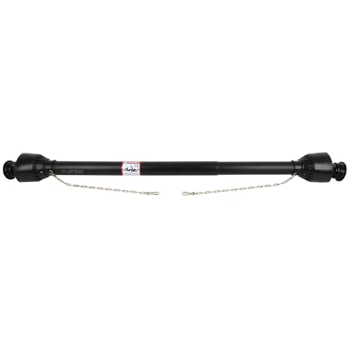 Black PTO Shaft ACZCR 1-3/8 PTO Drive Shaft 6 Splines Both Ends PTO Driveline Shaft 48-80.5 PTO Shaft Series 4 PTO Shaft without Slip Clutch for Bush Hog/Finish Mower