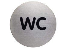 Preisvergleich Produktbild Durable PICTO WC, 83 mm Durchmesser, metallic silber