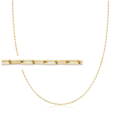 Pure Collection by Ross-Simons 1.5mm 14kt Yellow Gold Paper Clip Link Necklace