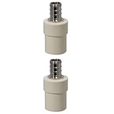 2 Pieces XFITTING 1/2" Pex x 1/2" CPVC Coupling, Transition Coupling, Pex B Crimp Version
