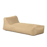 Pouf Letto Avalon Badd S Jive | Chaise Longue Da Giardino Impermeabile | 80x110cm Bianco Made In Italy - Foto 12