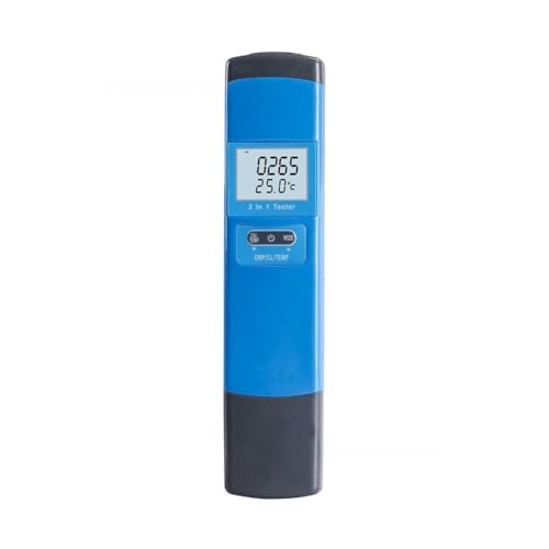 Opatiny Probador de calidad del agua 3 en 1 para piscinas y acuicultura, mide ORP, cloro y temperatura con pantalla LCD y baterías reemplazables