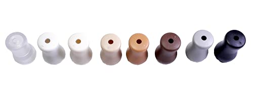 Image of Plastic Cord Tassel (Pull Cord /Cord Knobs /Drops Pull) for Blind /Shade- Clear, Grey, Brown, Black (5, Light Brown)