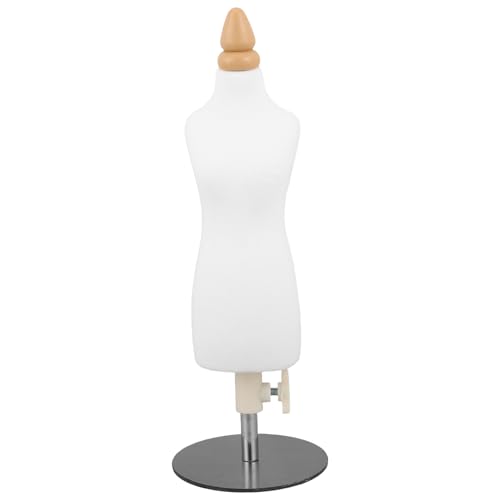 Mini maniquí de costura 1/4 para sastrería y diseño de moda con base plateada 2