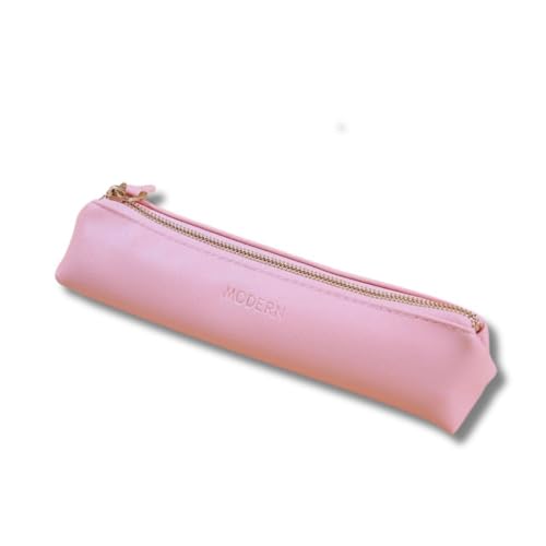 Estojo Compacto com Zíper em Couro PU (Rosa)