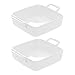 HEMOTON 2Pcs Keramik Sauce Gericht Sushi Tauch Schüssel Vorspeise Platten Quadrat Porzellan Teller Gewürz Behälter für Küche Restaurant
