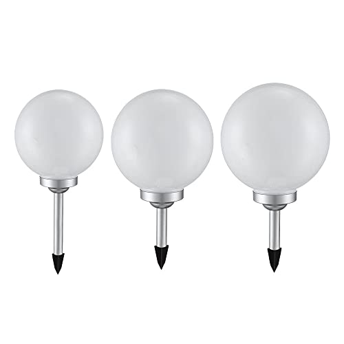 3er Set LED Außen Solar Kugel Leuchten von etc-shop