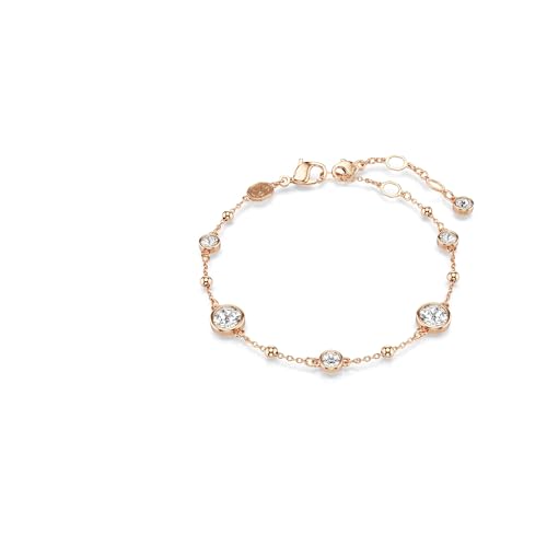 Swarovski Imber bracelet, Round cut, White, Rose gold-tone plated