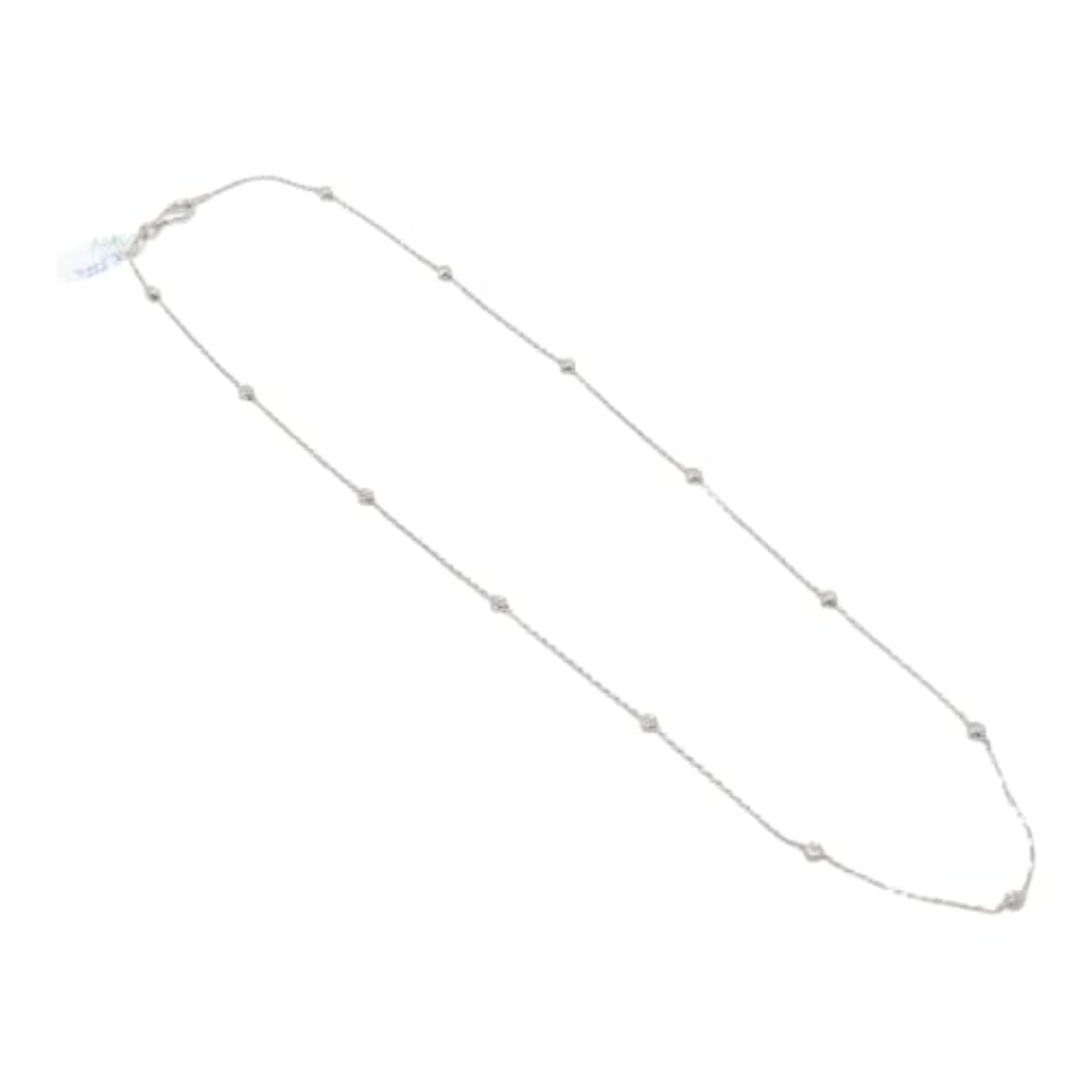 925 Sterling Silver Chain with Balls Necklace, 17.5"