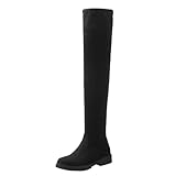 Confort élastique : le matériau en daim extensible dans les quatre sens épouse confortablement le mollet, s'adapte à différentes formes de jambes et la hauteur de tige de 38 cm est facile à enfiler.